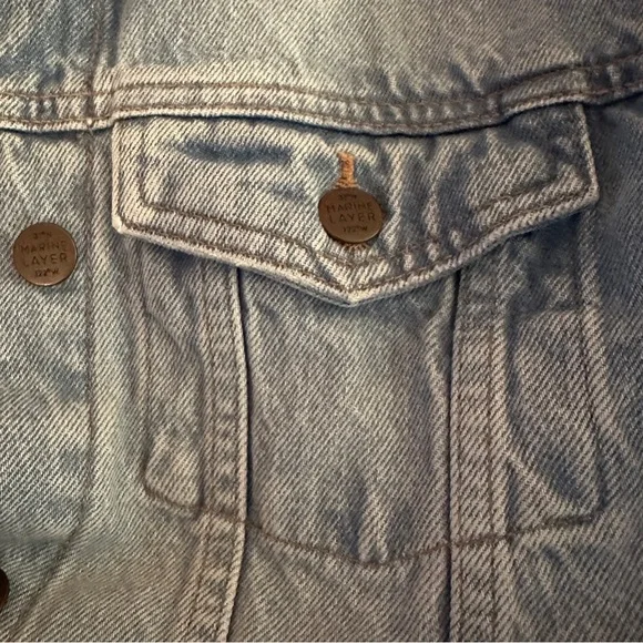 Marine Layer Embroidered Denim Jacket with Sunburst Design Size M - Picture 8 of 12